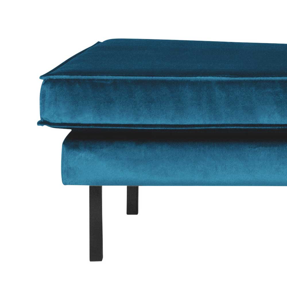 Tolles Retro Sofa Cumagon mit Samt in Blau