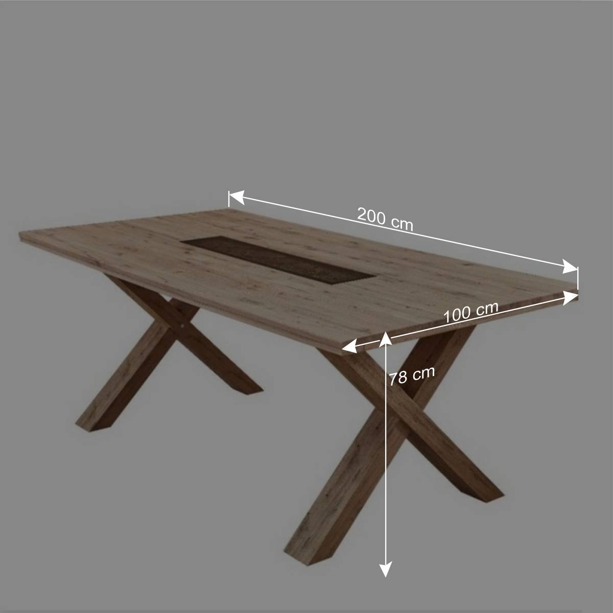 Esstisch mit Parasolglas und Kork Einlage - Dritos