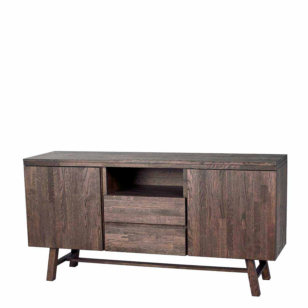 Eiche Sideboard in dunkel lackiert und gebürstet - Vedraza