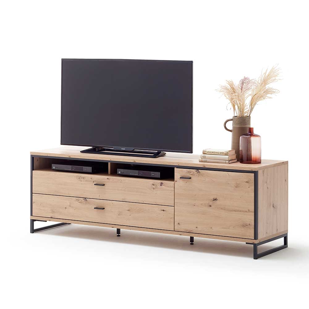 183x60x50 TV Unterschrank in Eiche Holzoptik - Nikdus