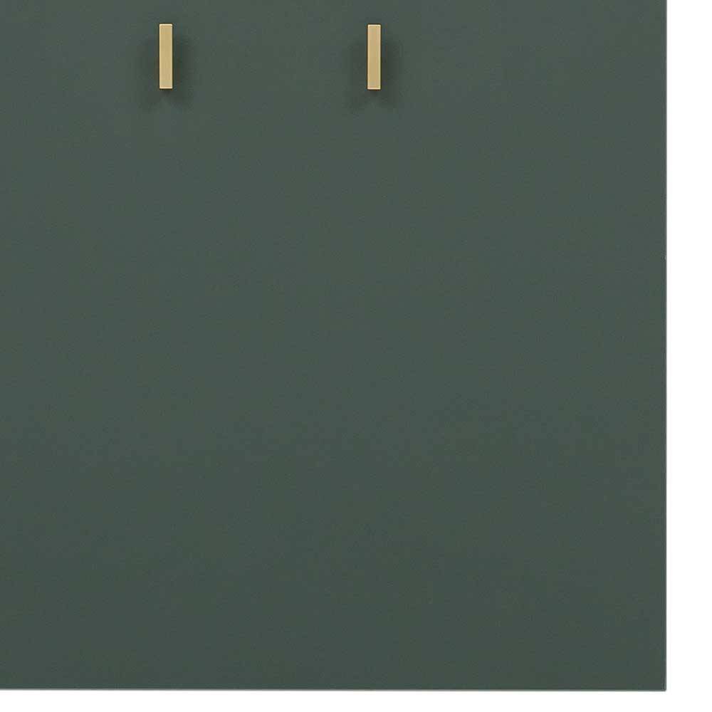 Garderobenpaneel in Dunkelgrün & Gold - Aqua