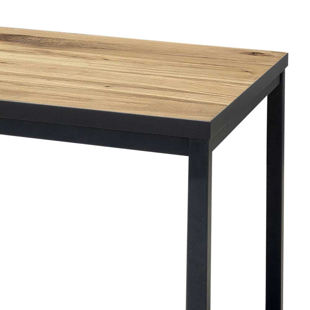 Esszimmer Tisch in Eiche Furnier & Schwarz - Sennya