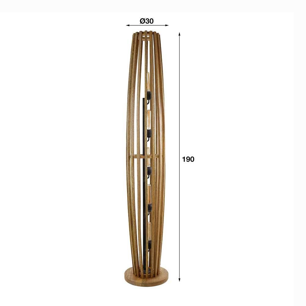 Mangoholz Stehleuchte im Skandi Design - Letona