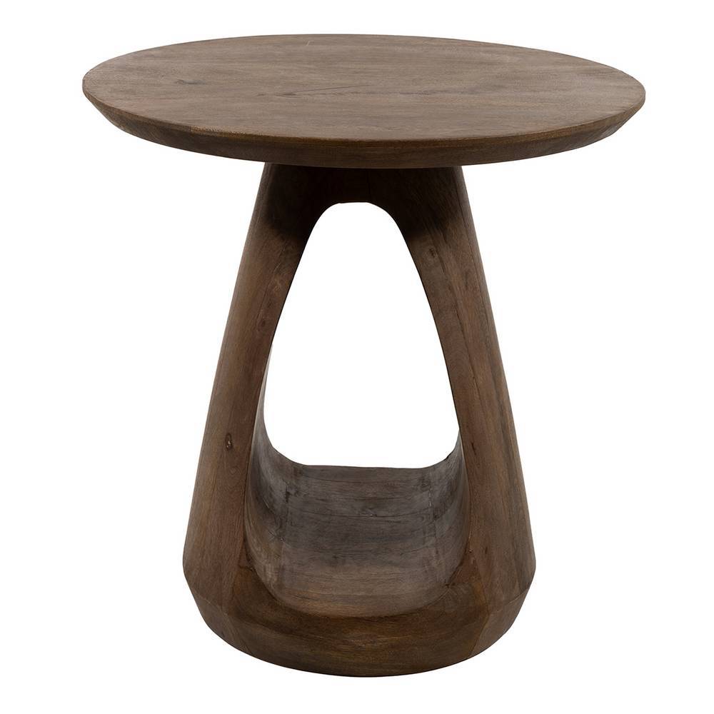 Design-Beistelltisch in Walnussbraun - Parossi
