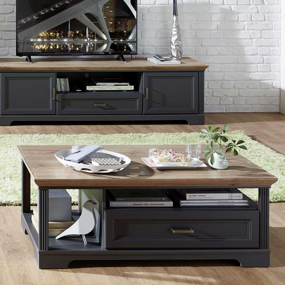 120x45x67 Landhaus Couchtisch in Grau - Thumbs