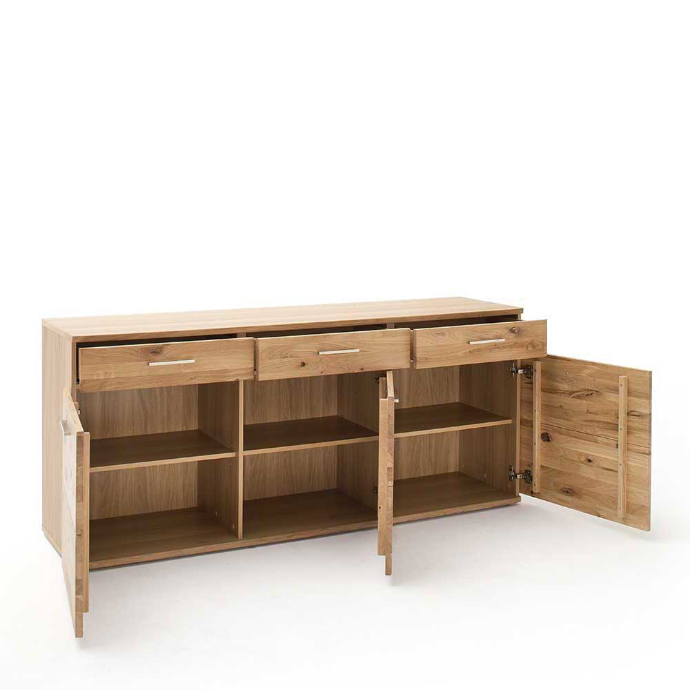 Echtholz Sideboard in Eiche Bianco - Crokas