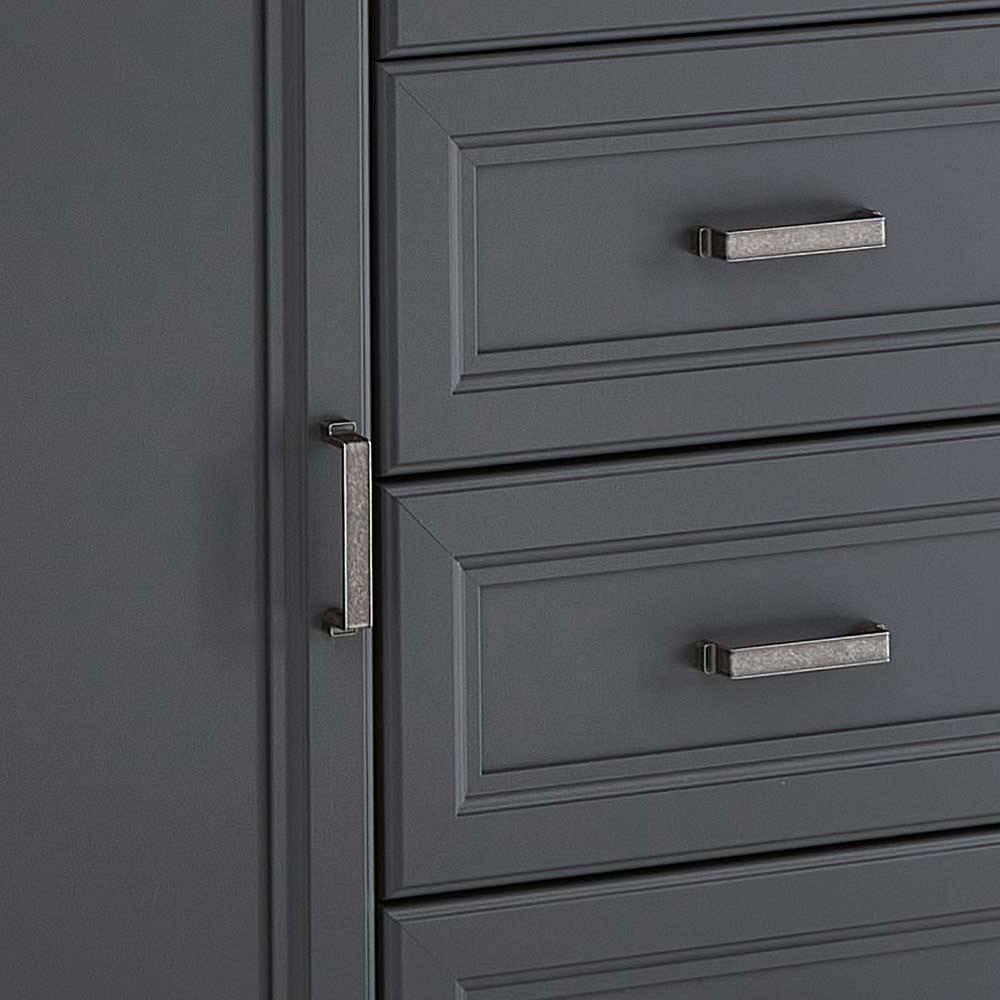Hohes Sideboard in Dunkelgrau & Eiche - Joe