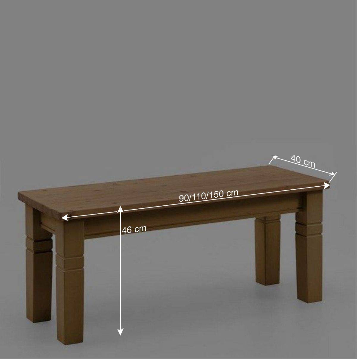 Country Style Esszimmerbank aus Massivholz - Sacons