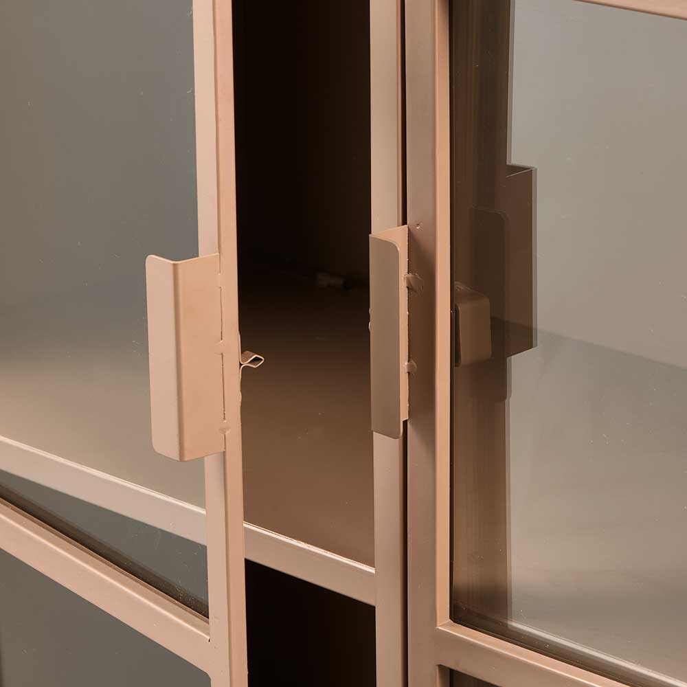 Metall Vitrinenschrank in Braun - Last