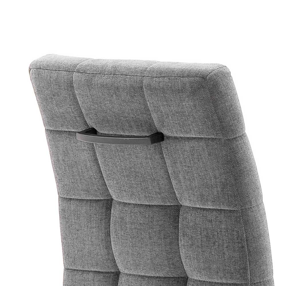 Swingstühle in Grau Chenille - Zaruto (2er Set)