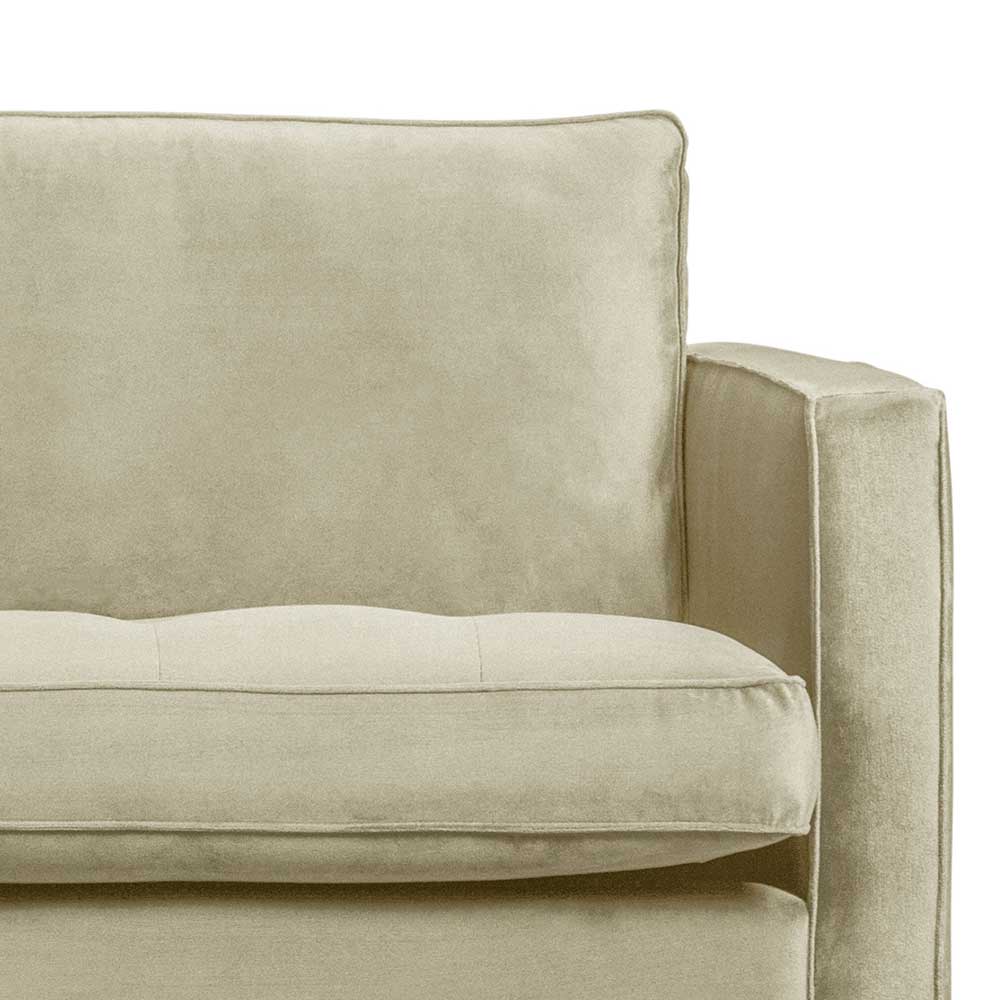 Dreisitzer Sofa in Graugrün Samtstoff - Vontada