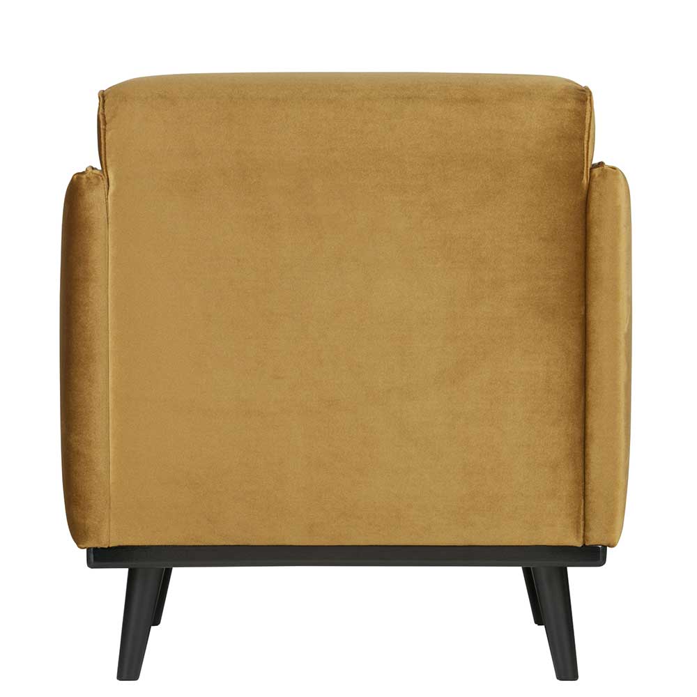 Topp Retro Sessel in Honig Gelb Samt - Viradossa