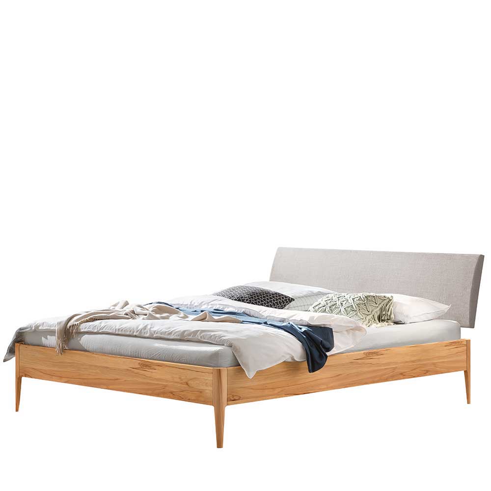 Wildbuche Bett mit Polsterkopfteil - Liancos