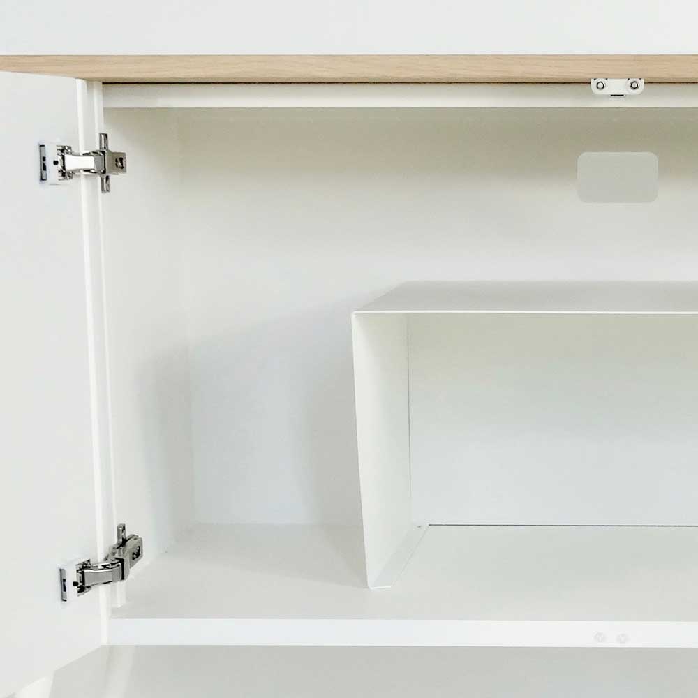 Design Stahl Sideboard in Weiß - Yunike
