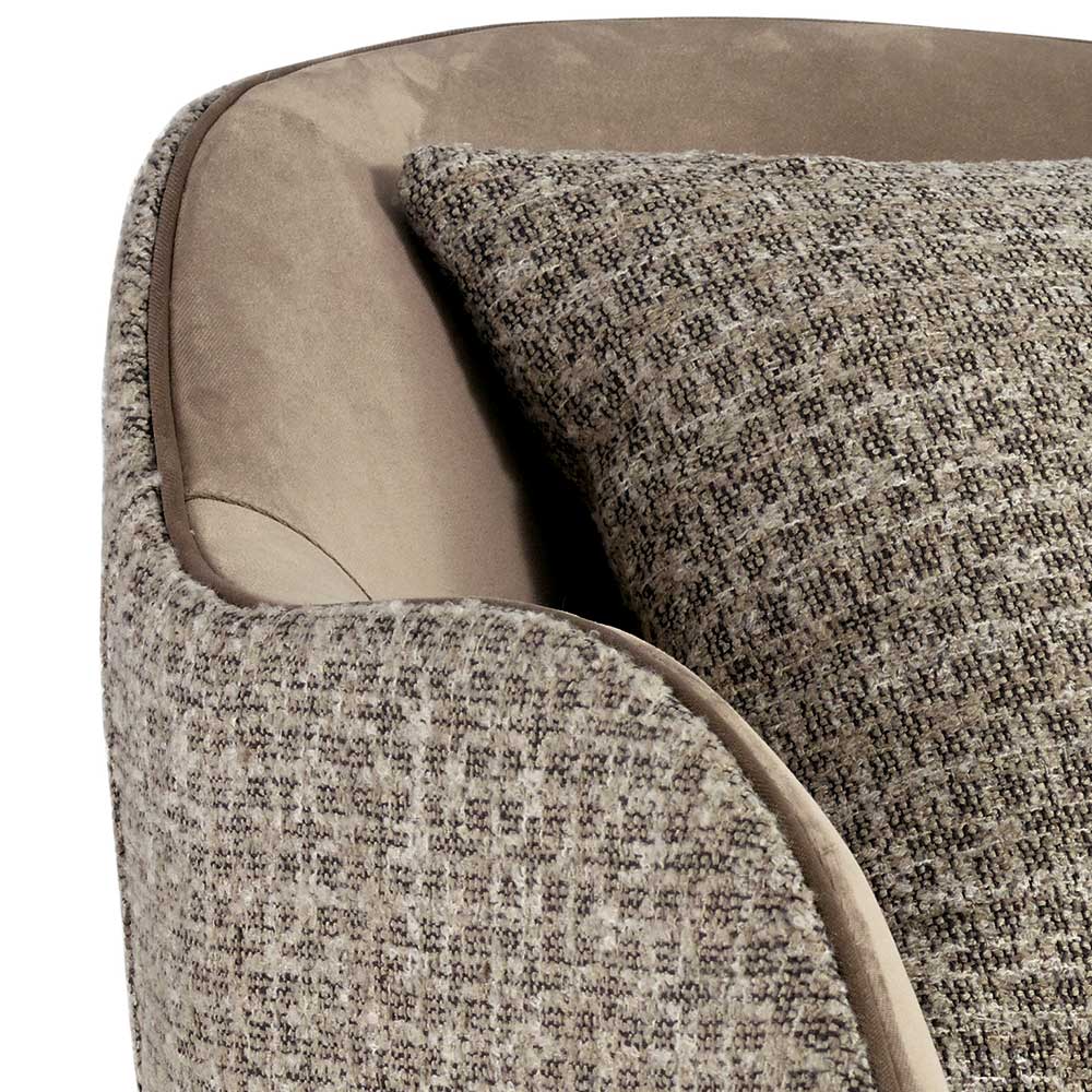 Extravaganter Design Sessel in Beige und Hellbraun - Maria