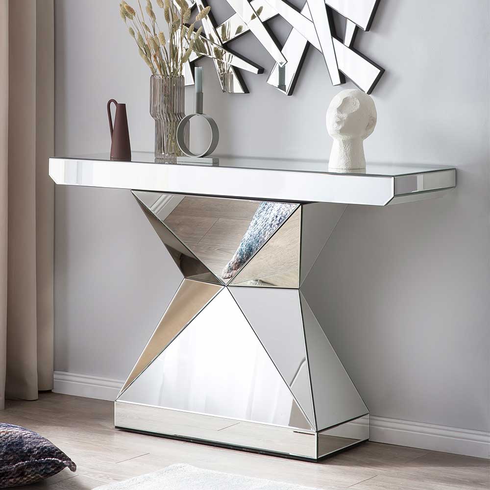 Designer Konsolentisch aus Spiegelglas - Adendro
