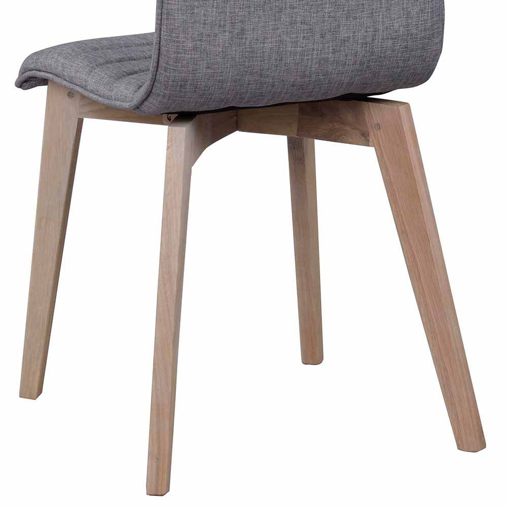 Eleganter Polsterstuhl in Grau - Mali (2er Set)