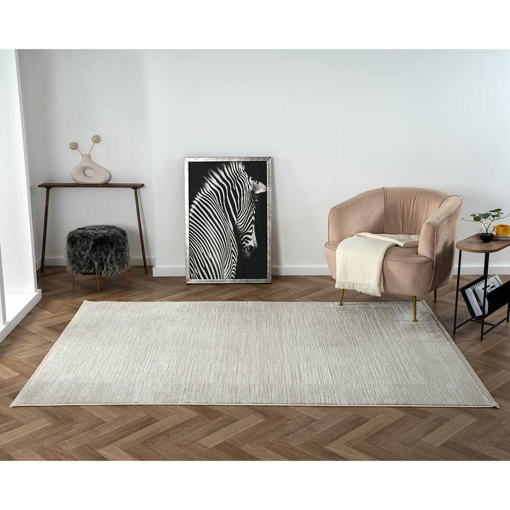 Teppich in Creme & Beige - dezent gemustert - Rondma