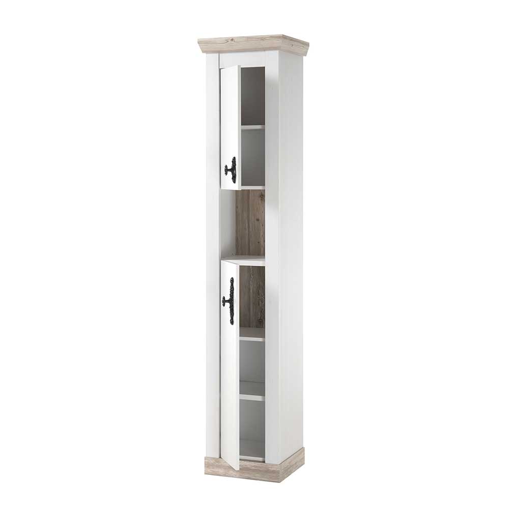 Bad Hochschrank im Landhaus Design - Doules