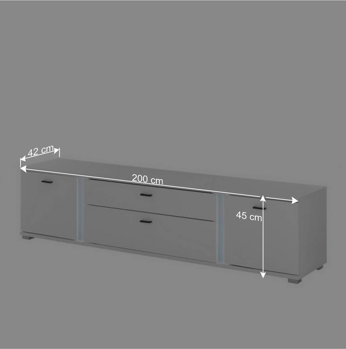 TV Lowboard & Highboard & Regal Set - Tirol (dreiteilig)