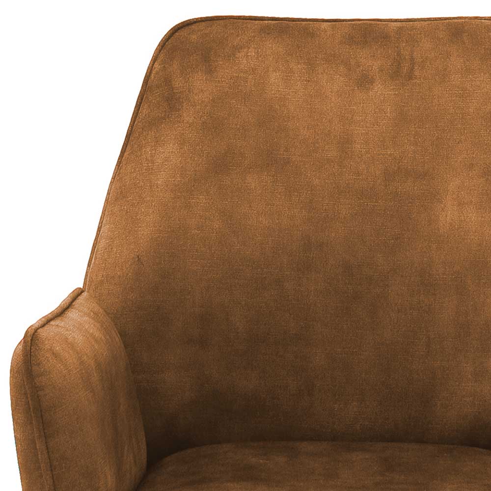 Drehbarer Tischsessel in Ocker - Aron (2er Set)