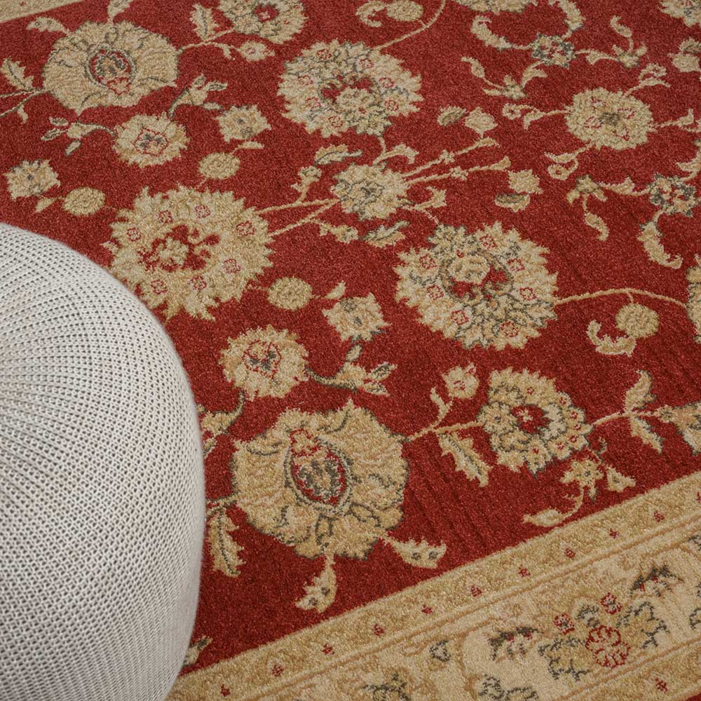 Orient Teppich in Dunkelrot und Beige - Malaya
