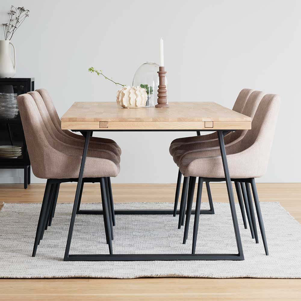 Esszimmer Esstisch aus White Wash Eiche - Ledicatos