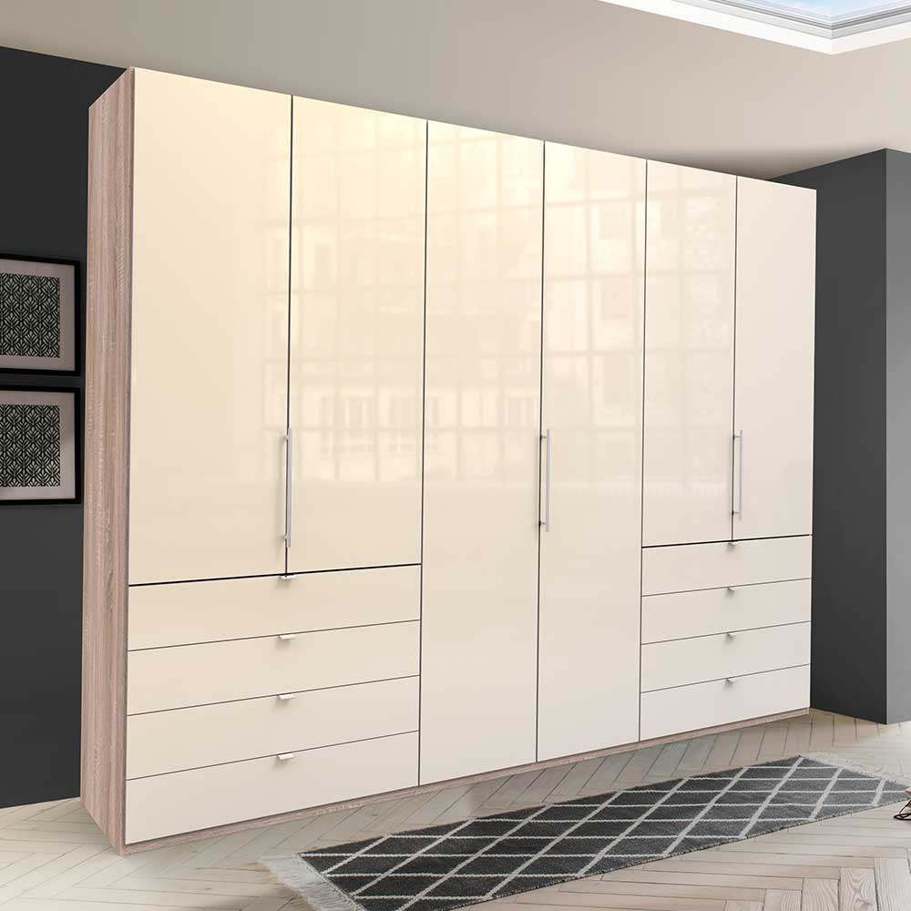 Schlafzimmer-Kleiderschrank mit Schubladen & Falttüren - Rativian