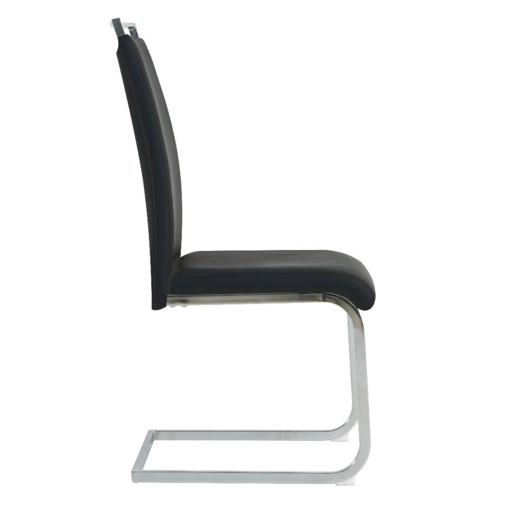 Freischwingerstuhl in Schwarz - Zistrya (2er Set)