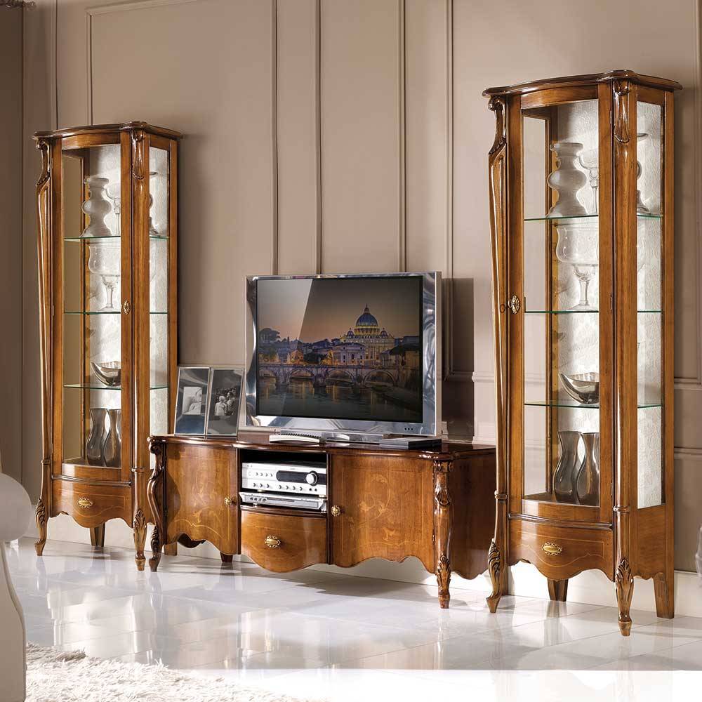 61x183x39 Klassische Vitrine im Italienischen Stil - Carlenna
