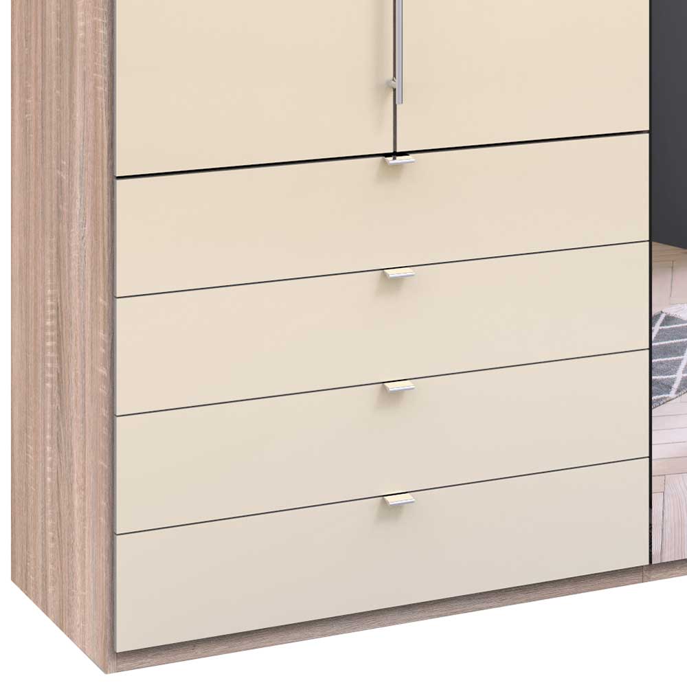 Premium Kleiderschrank mit Spiegel mittig - Rativian