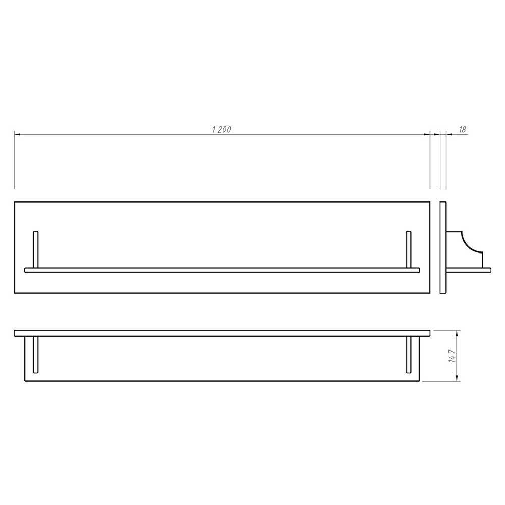 Landhaus Wandboard in Weiß lackiert - Indico (2er Set)