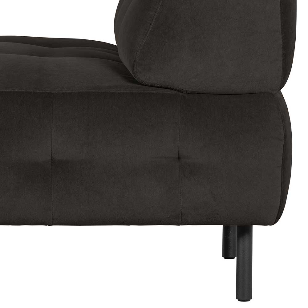 Wohnzimmer Sessel in Graubraun Samt - Mikava