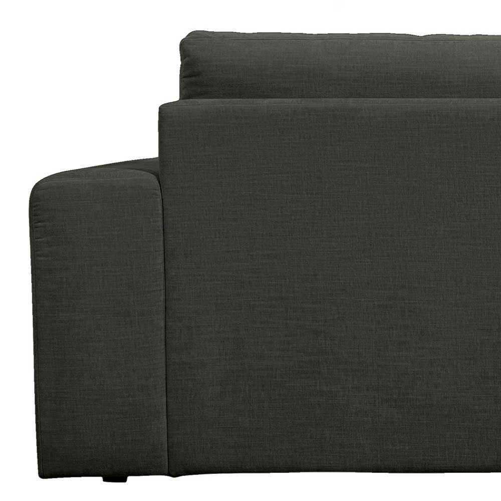 Wohzimmer Sofa in Anthrazit Webstoff-Bezug - Jilatov