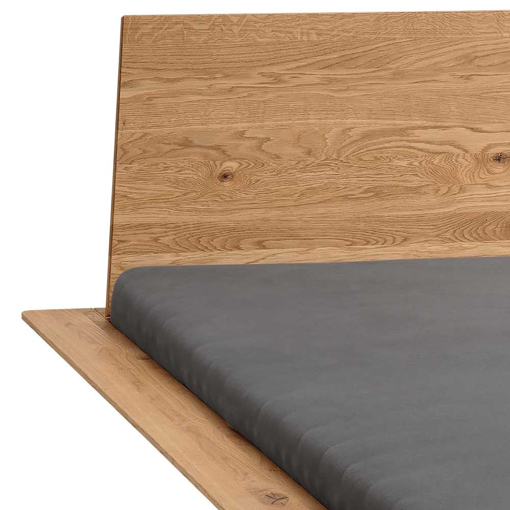 Design Schwebebett aus Wildeiche Massivholz - Nowy