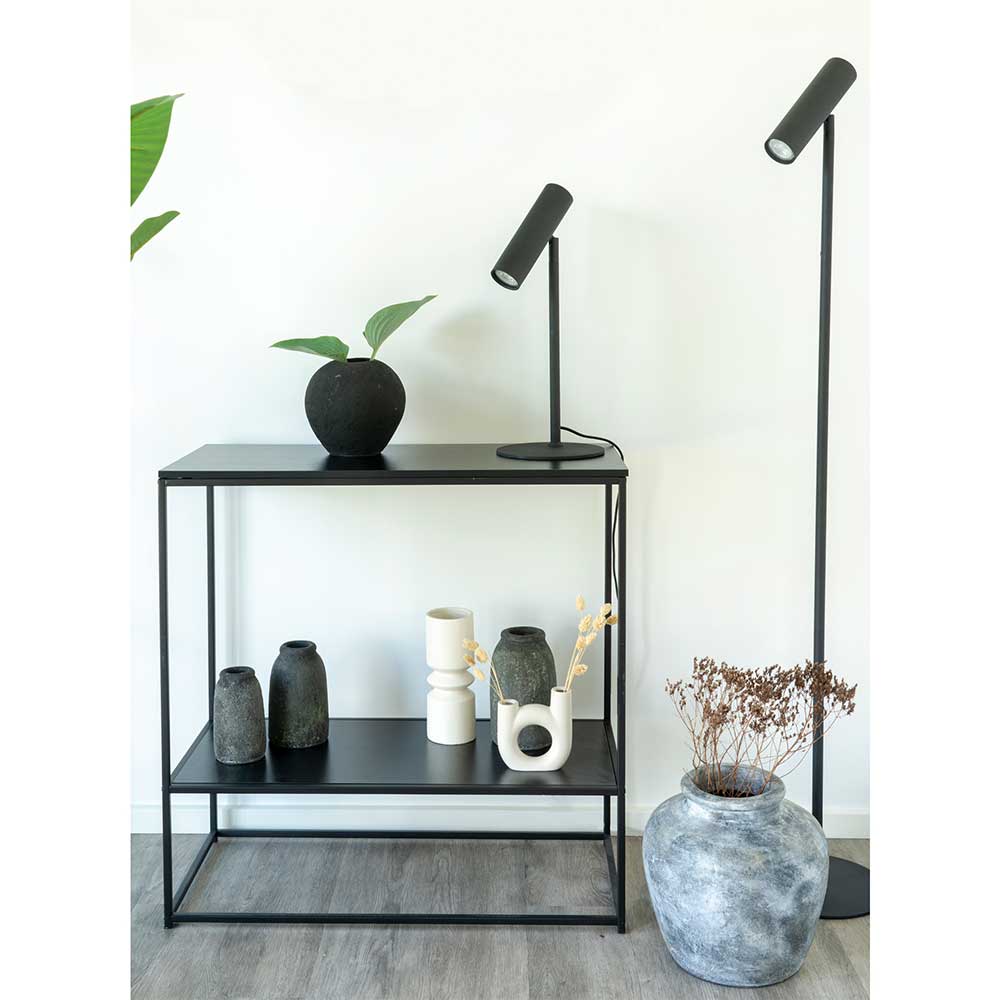 Schmale Stehlampe in Schwarz - Barnet