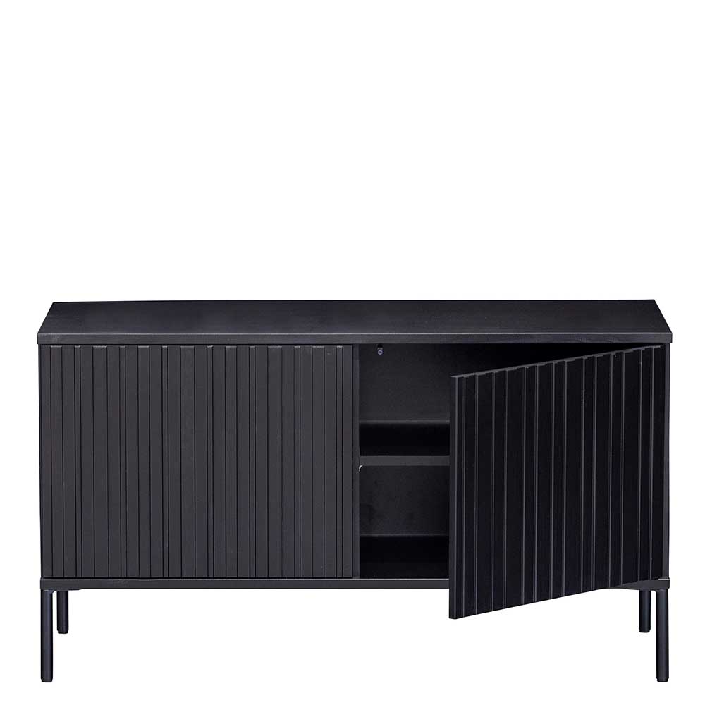 100x56x44 2-türiges TV Board in Schwarz - Gelvins
