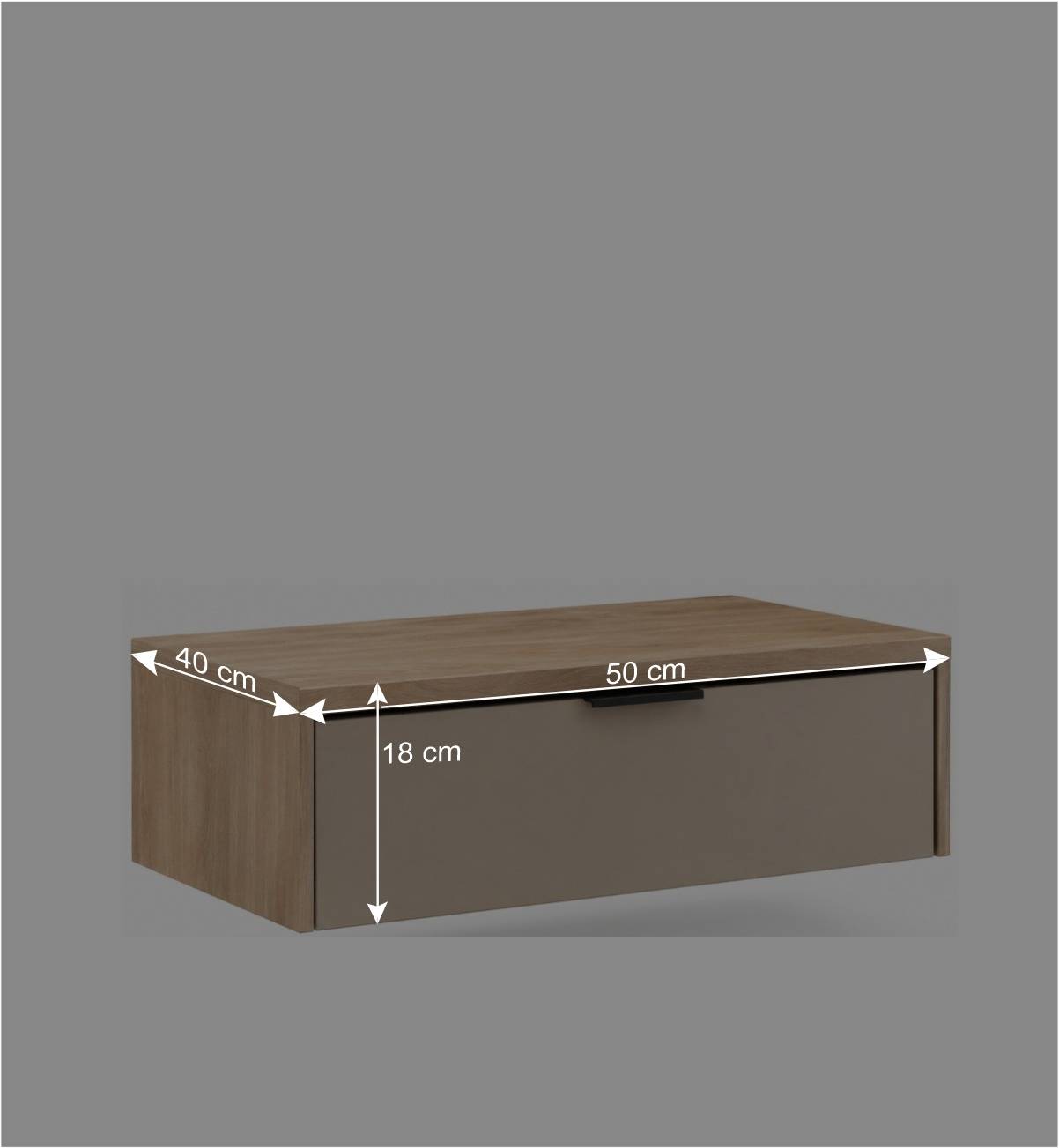 Bett und Nachtkonsolen Set - Castagno (dreiteilig)