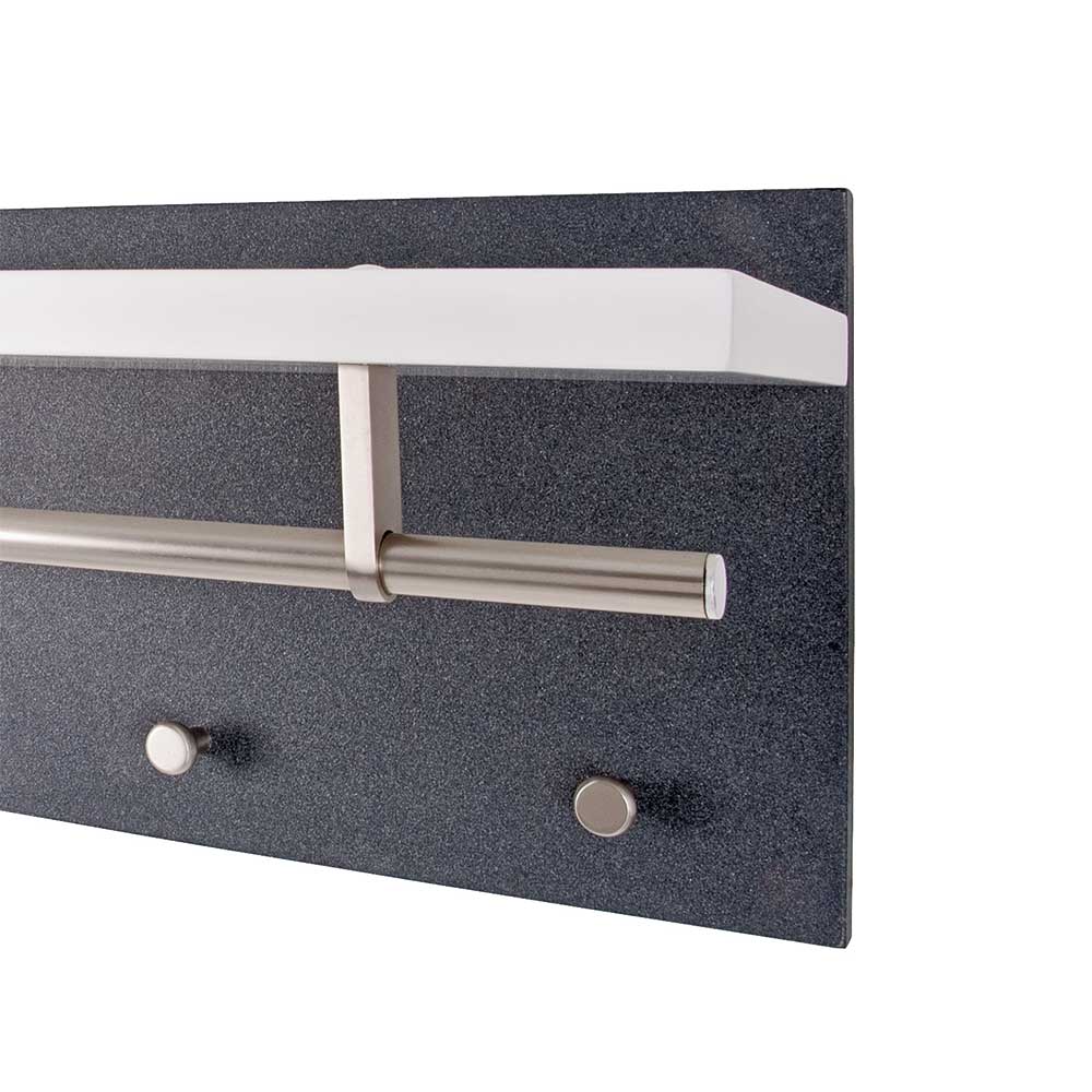 Hängende Garderobe Anin in Weiß Grau