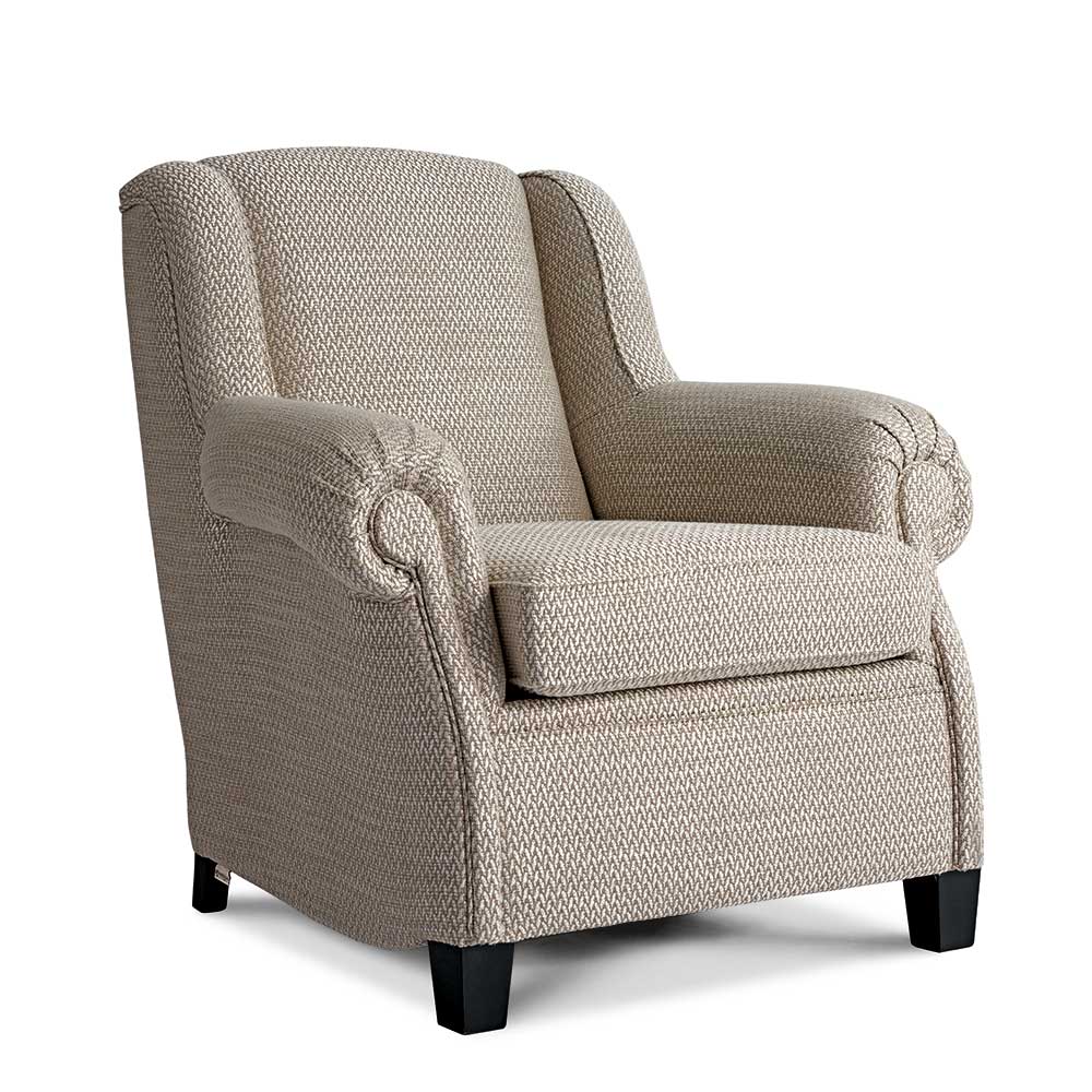 Wohnzimmersessel in Beige Strukturstoff - Rudolf