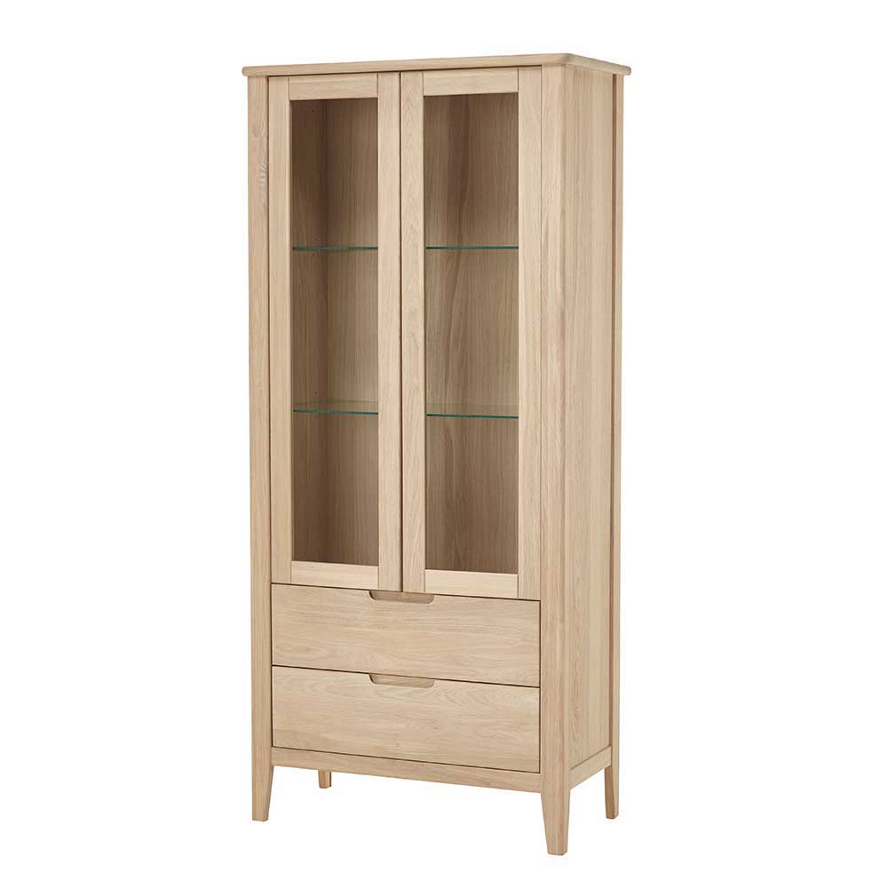 Hochwertige Massivholz Vitrine 2-türig - Vangus I