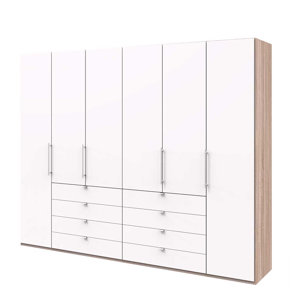 Kombi Kleiderschrank mit Schubkästen und Falttüren - Vaclyn