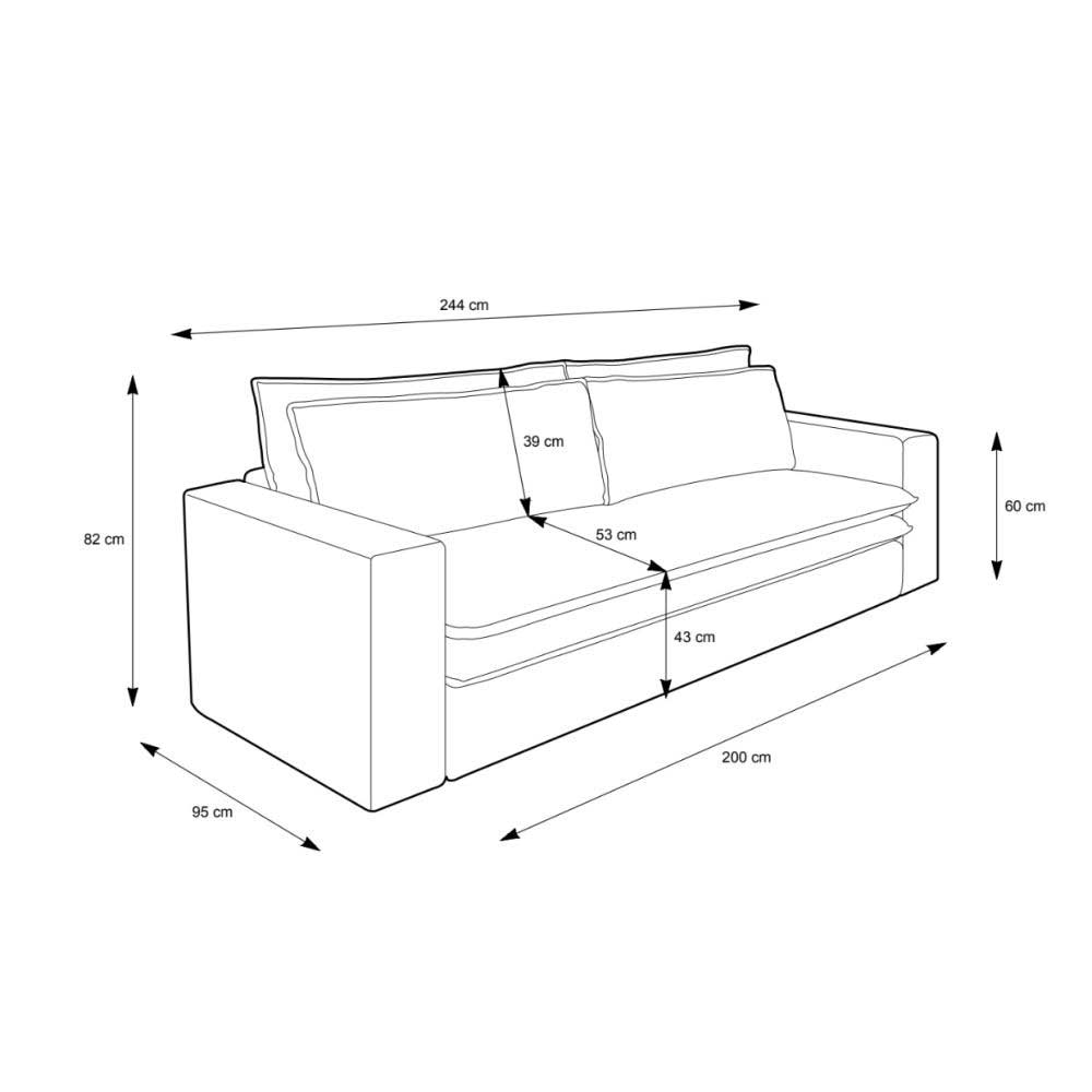 3-Sitzer Sofa mit Schlaffunktion - Tessina