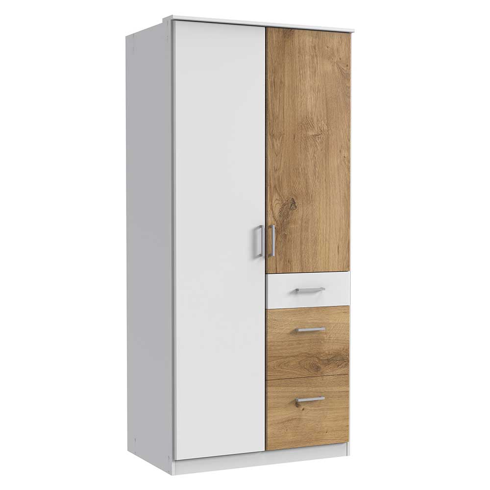 91x199x58 Schlafzimmerschrank mit Metallgriffen - Calassina