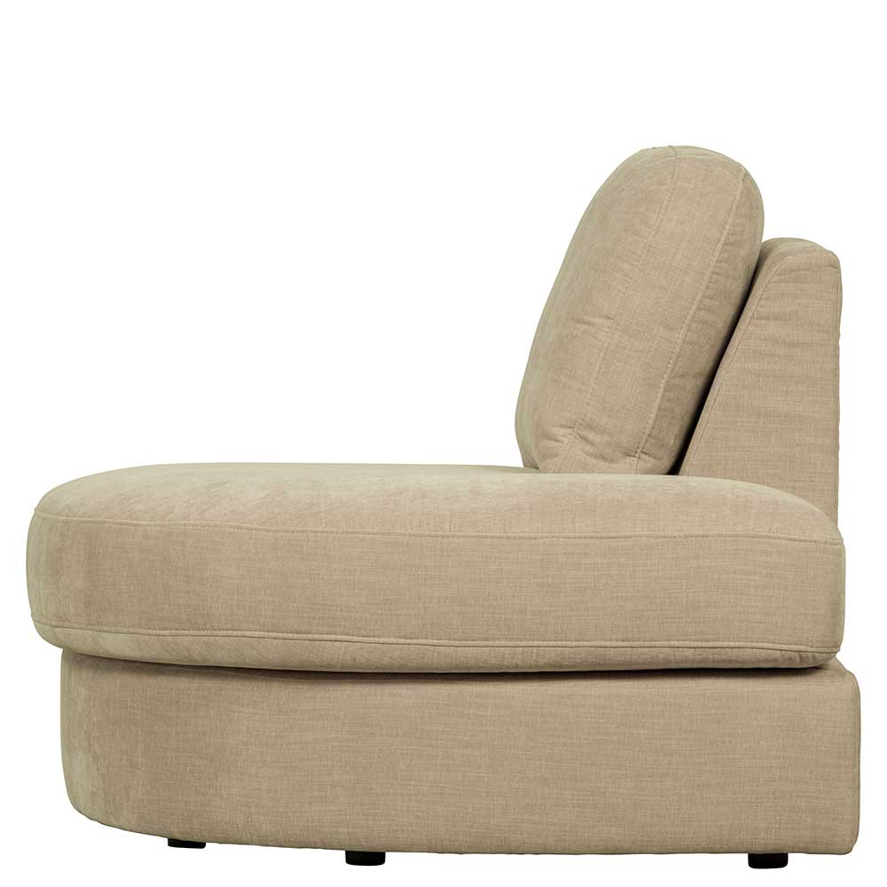 Sofamodul mit Rundung rechts in Beige - Mailan