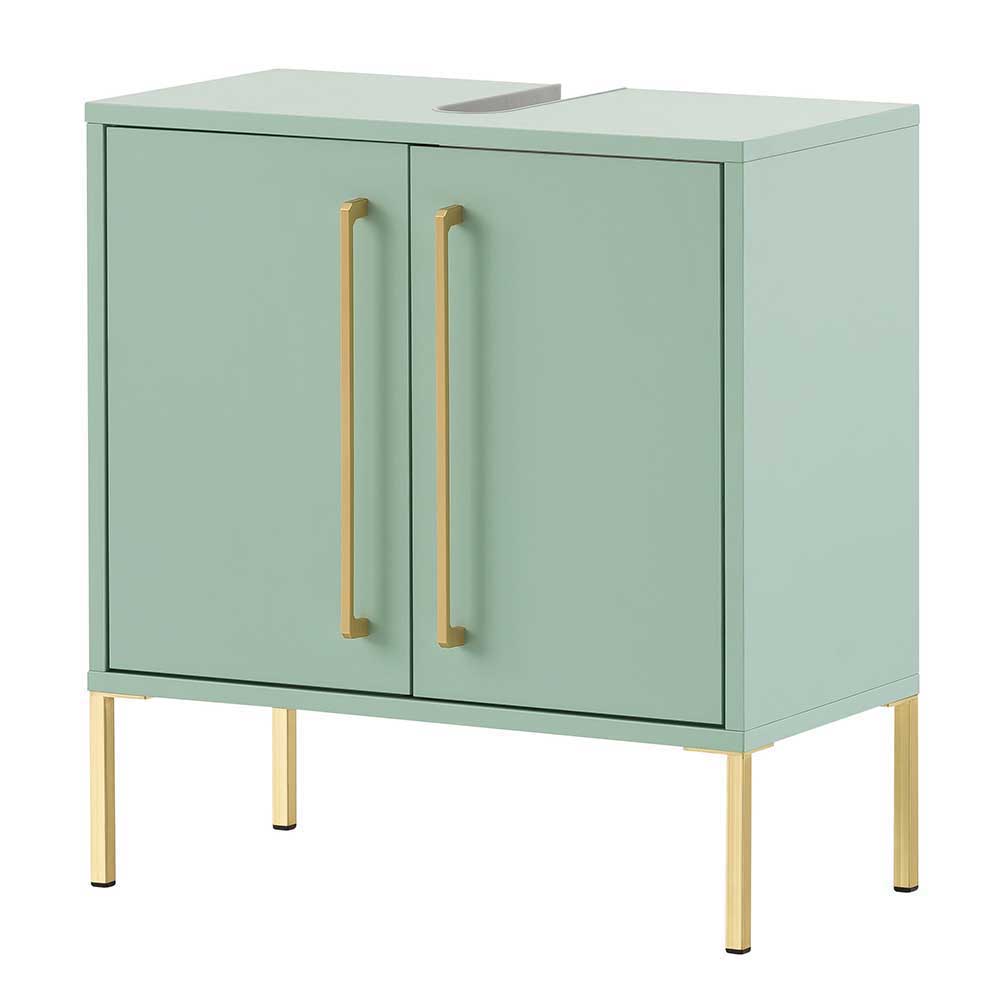 Set Badschränke in Mint Grün & Gold - Aparcian (dreiteilig)