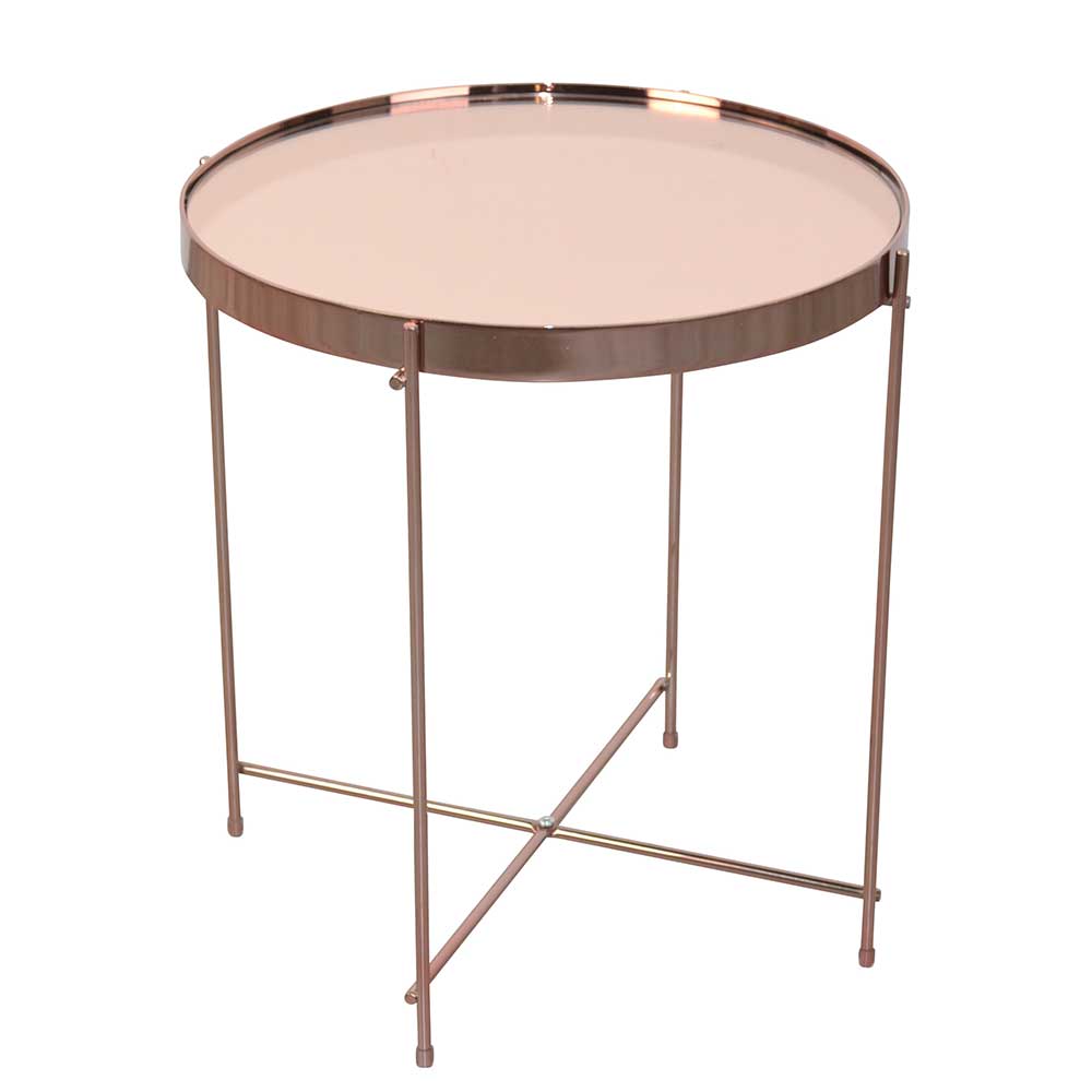 Runder Beistelltisch in Rosegold - Lagacina
