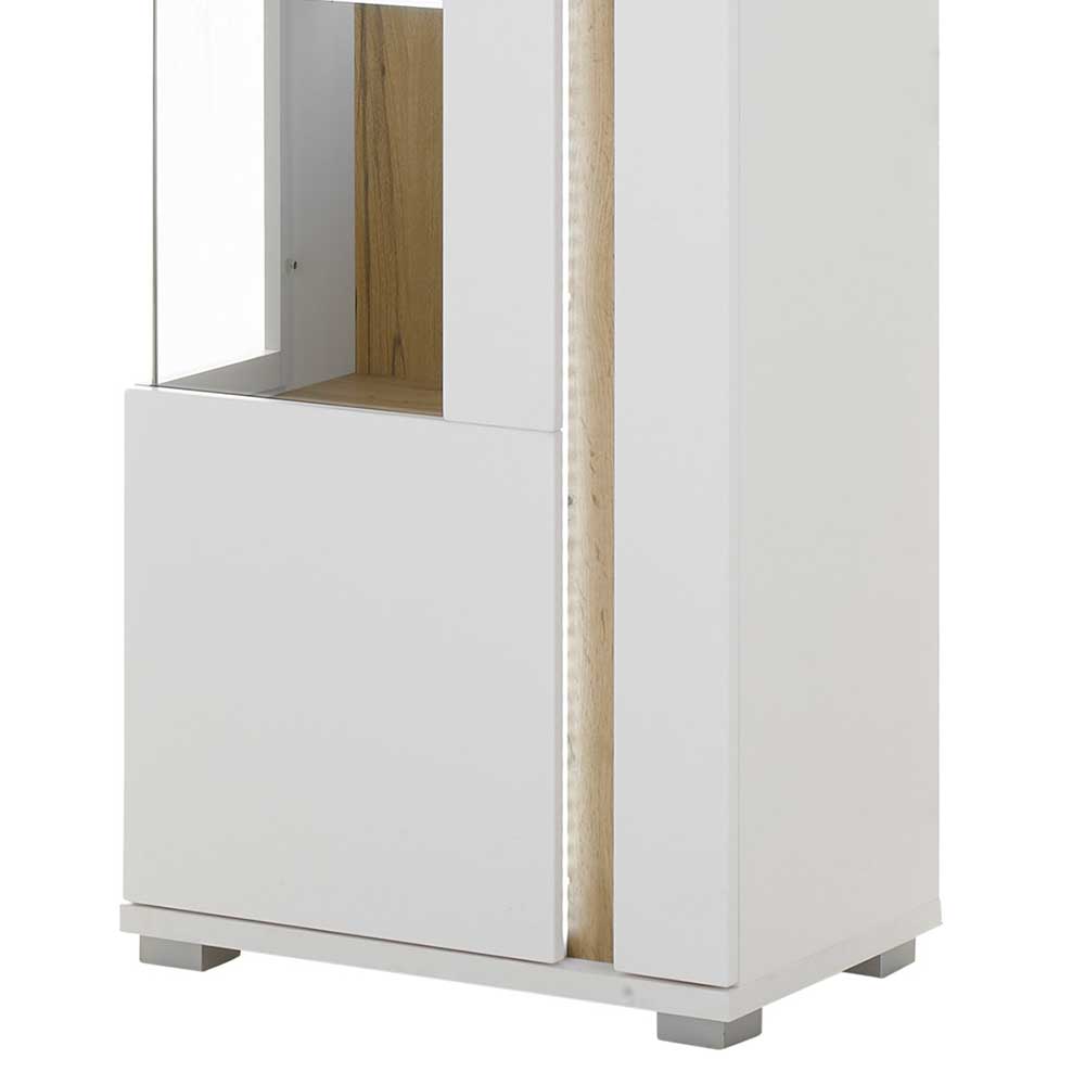 Vitrine mit LED Licht und Metallgriff - Racelyn