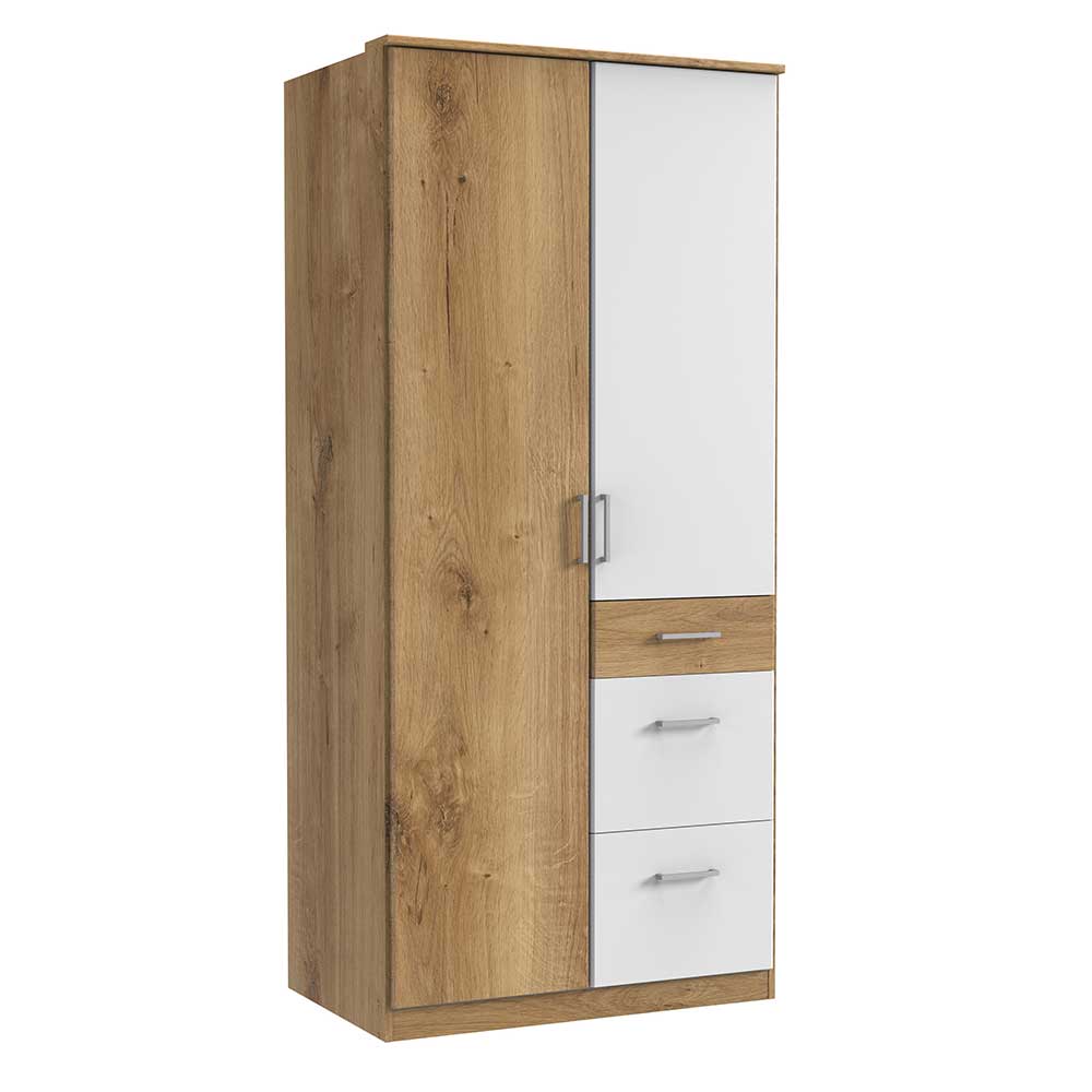 Schlafzimmerschrank im Holz Look Plankeneiche - Curacao