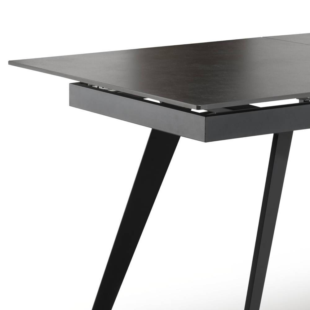 Keramik-Ausziehtisch in schwarzer Steinoptik - Montone